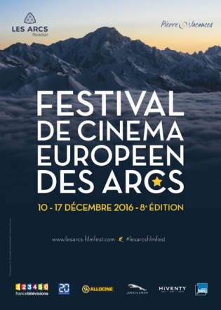  Affiche de la 8e édition du festival de cinéma européen des Arcs, décembre 2016. 